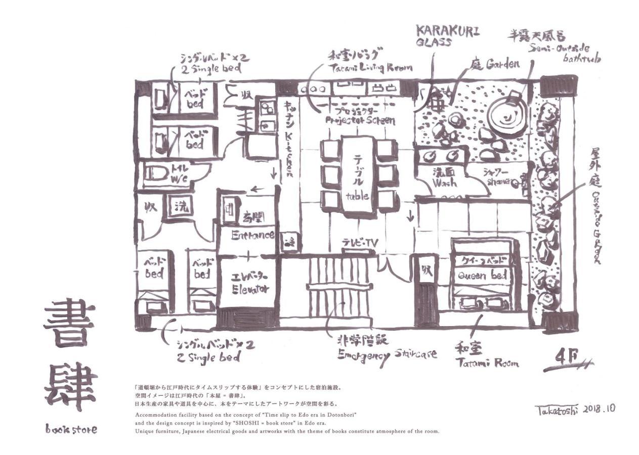 Konjaku-So Dotonbori Garden SPA Stay Osaka Luaran gambar